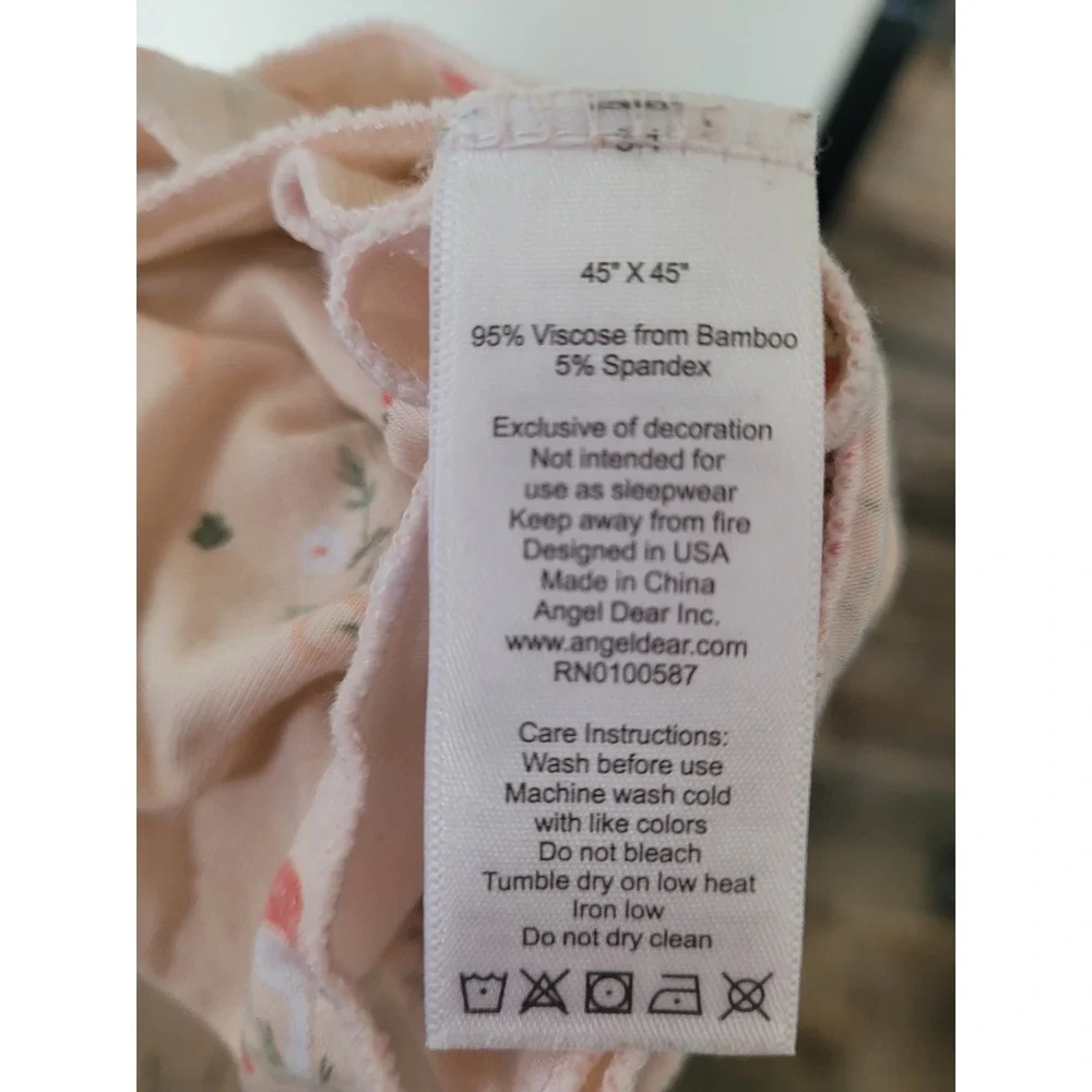 Angel Dear Bamboo Viscose Mouse Mushroom Woodland Swaddle Blanket 45x45 Cream #7